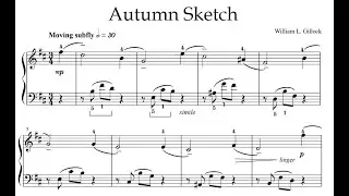 Autumn Sketch Easy Piano Sheet - W. Gillock