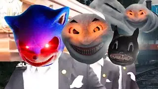 NEW! MEME SONIC PRIME (2023) & BIG Siren Head (2023) & SMILE Cartoon Cat - Coffin Dance Song Cover