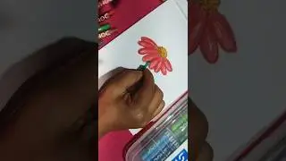 oil pastel flower drawing 