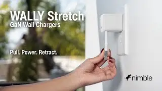 Nimble WALLY Stretch GaN Wall Chargers | RETRACTABLE USB-C Cable!