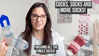 All the single socks 🧦 | Brand new Sock Knittng Pattern!! #knittingpodcastii