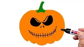 How to Draw a Jack Skellington Pumpkin