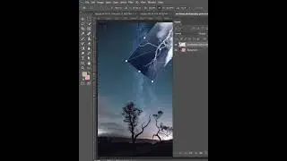 How to blend Thunder effects in Photoshop 