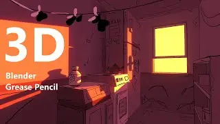 Creating Stylized 3D Sketch Art In  Blender | Grease Pencil and Toon Shading Tutorial