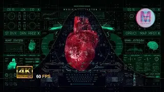 Future of the Medical Equipment HUD | 4K 60FPS Heart Beat & Full Body Scan | Sci-Fi Interface