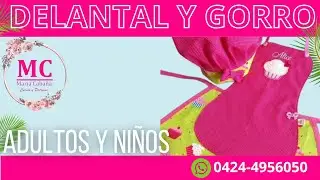 CONFECCIÓN DE DELANTAL Y GORRO DE CHEF🤯