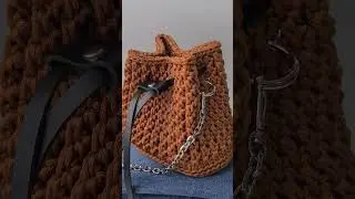 Сумка-Торба крючком. Вязание крючком. #мастеркласс #полиэфирныйшнур