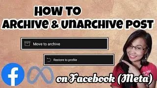 How to ARCHIVE and UNARCHIVE POST on Meta Facebook | Recover Archive Post