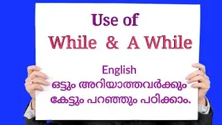 Use of While & A while.