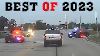BEST PURSUITS 2023. Police DESTROYING suspects Car. Epic Pit Maneuver.