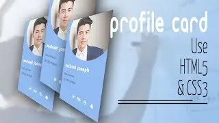 Profile Card design | HTML5 & CSS3 | AnyTime Web-Design