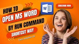How To Open MS Word By Run Command - Microsoft Word Shortcut