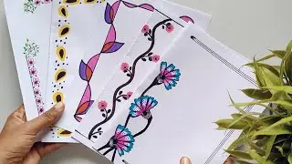 5 Border Design | Simple Border design for Assignment | Project Work Design
