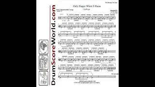 Drum Score - Garbage - Only Happy When It Rains (Preview)
