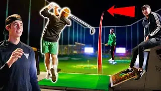 Insane Long Drive Competition At Top Golf | *Hitting Them Out*