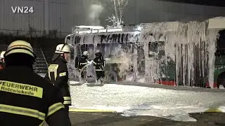24-11-2022 - VN24 - Bus with hybrid drive was on fire in parking lot