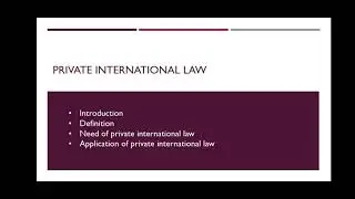 Private International law | Introduction, Definition, Need and application.