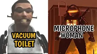 skibidi toilet vacuum VS microphone woman