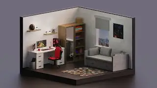 Blender 3D - Create a 3D Isometric GAMER'S ROOM