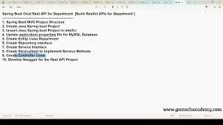 Java Spring Boot Part - 04 | Create Department POST API