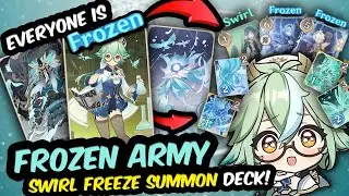 THIS Deck makes you DO NOTHING!? Swirl Freeze Summon (Gamba) Deck! Genshin TCG Genius Invokation