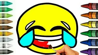 how to draw emoji pictures -Easy to draw emoji for kids and Toddlers | learn Colors
