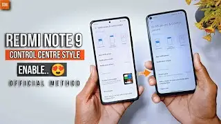 Redmi Note 9 Enable New Control Centre Style Option In Setting | How To Enable Control Centre style