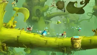 Rayman legends :  shields up and down level walkthrough