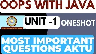 Object Oriented Programming with Java Aktu Most Important Questions 2025 | OOPS with Java Aktu
