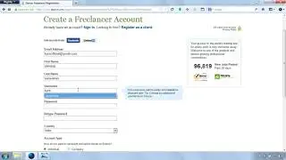 How to create an account in elance com