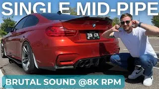 BRUTAL Single Mid-Pipe (VRSF) Sound on BMW M4 F82 | MUST HEAR!