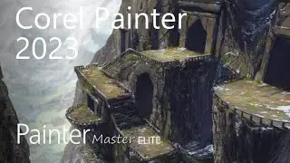 Corel Painter 2023 - Mountain temple (Davey Baker)