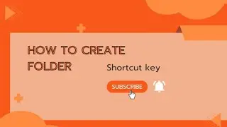how to create a new folder short cut key