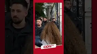 Alman polisi, İsral'in protesto edildiği eylemde bir kadına tokat attı!  #shorts  #keşfet