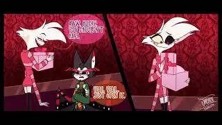 Hazbin Hotel Comic Dub: Husk gives Angel Dust a present. Merry Christmas/Sinsmas 🎄❤️