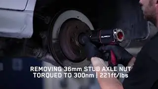 Burisch 680 Professional Impact wrench removing 36mm stub axle nut