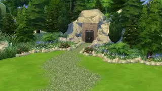 Unique Underground House Build | Natural Rock Interior | The Sims 4 Base Game | No CC