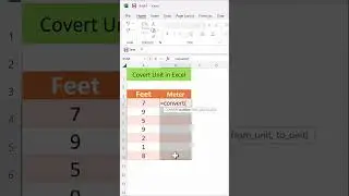 Convert Unit in Excel | Excel tips and tricks | 