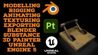 MODELLING -  RIGGING - ANIMATING - TEXTURING - EXPORTING,  BLENDER, SUBSTANCE 3D AND UNREAL ENGINE