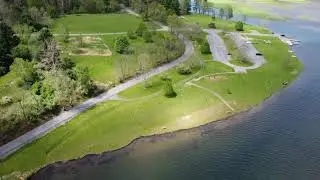 Kettle Creek State Park --  Alvin R. Bush Dam, Flyover with DJI Mavic Mini.