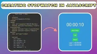 How to make stopwatch in html css and javascript | #codingtech #html #css #javascript #stopwatch