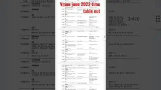 Vmou June 2022 Exam Time Table out ! 