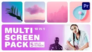 Multiscreen (5 split-screen) | Premiere Pro | Template | Tutorial