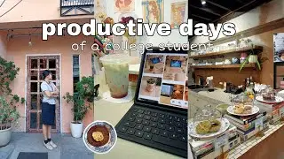 College diaries 📚 productive days, study vlog, aesthetic cafe in Davao, art exhibit, cramming