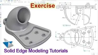 Solid Edge Modeling Tutorials #52 | 3D Modeling Practice Exercise for Beginers