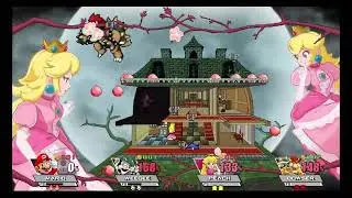 Super Smash Bros Crusade - Mario VS Weegee VS Peach VS Bowser