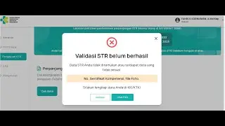 SOLUSI !!! Validasi STR Belum Berhasil