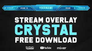 Crystal (Stream Overlay | Speed Art + Template PSD) | FREE