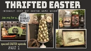 DIY EASTER HOME DECOR THRIFT STORE MAKEOVER-EASTER DIY DECORATING (PART 1)