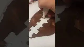 Drawing a football with poska/Alcohol markers( GO CHEIFS❤️♥️🏈)#shorts￼